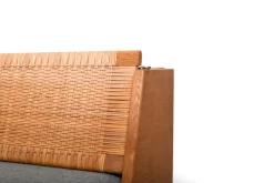 GE-258 Tagesbett aus Eiche & Rohrgeflecht von Hans J. Wegner für Getama, 1950er