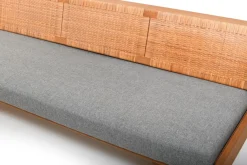 GE-258 Tagesbett aus Eiche & Rohrgeflecht von Hans J. Wegner für Getama, 1950er