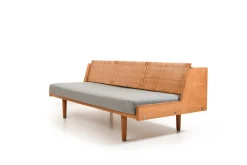 GE-258 Tagesbett aus Eiche & Rohrgeflecht von Hans J. Wegner für Getama, 1950er