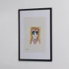 Gio Ponti, Porträt eines Mädchens, 1950er, Zeichnung