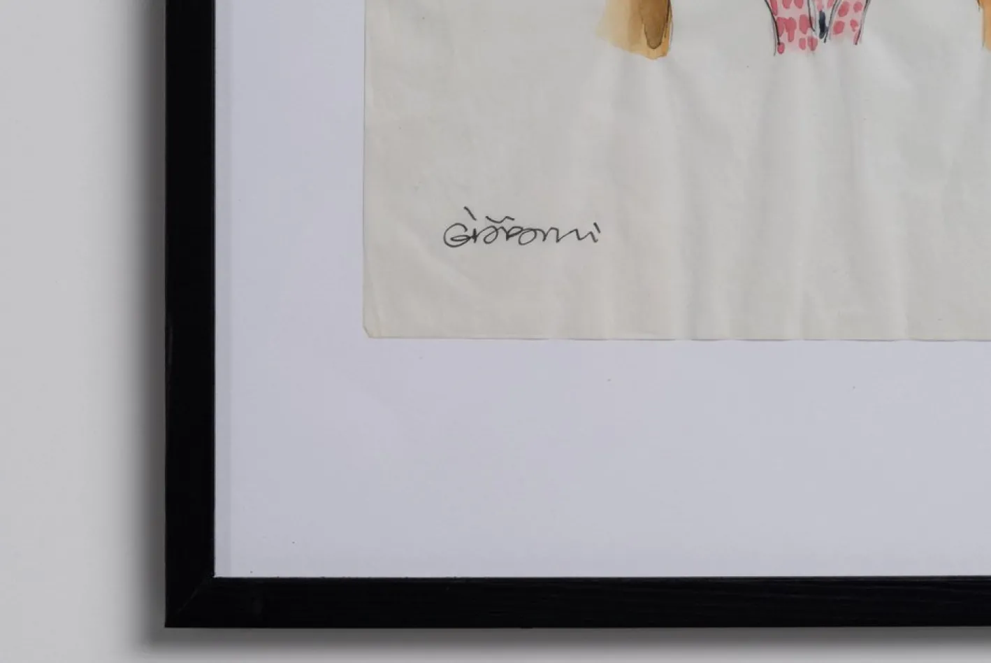 Gio Ponti, Porträt eines Mädchens, 1950er, Zeichnung