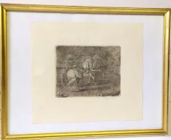 Giorgio de Chirico, Pferde, 1950, Gravur