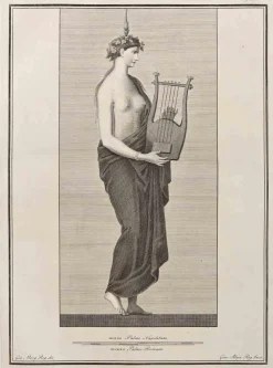 Giovanni Elia Morghen, Antike Römische Fresco Herculaneum, Radierung, 18. Jh