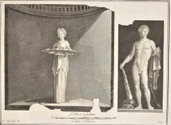 Giovanni Elia Morghen, Antike Römische Fresco Herculaneum, Radierung, 18. Jh