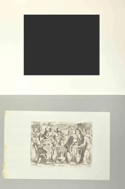 Giovanni Lanfranco, Genesis 14, Geschichte des Alten Testaments, Radierung, 1607