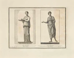 Giovanni Morghen, Antike Römische Schriftzeichen, Radierung, 18. Jh