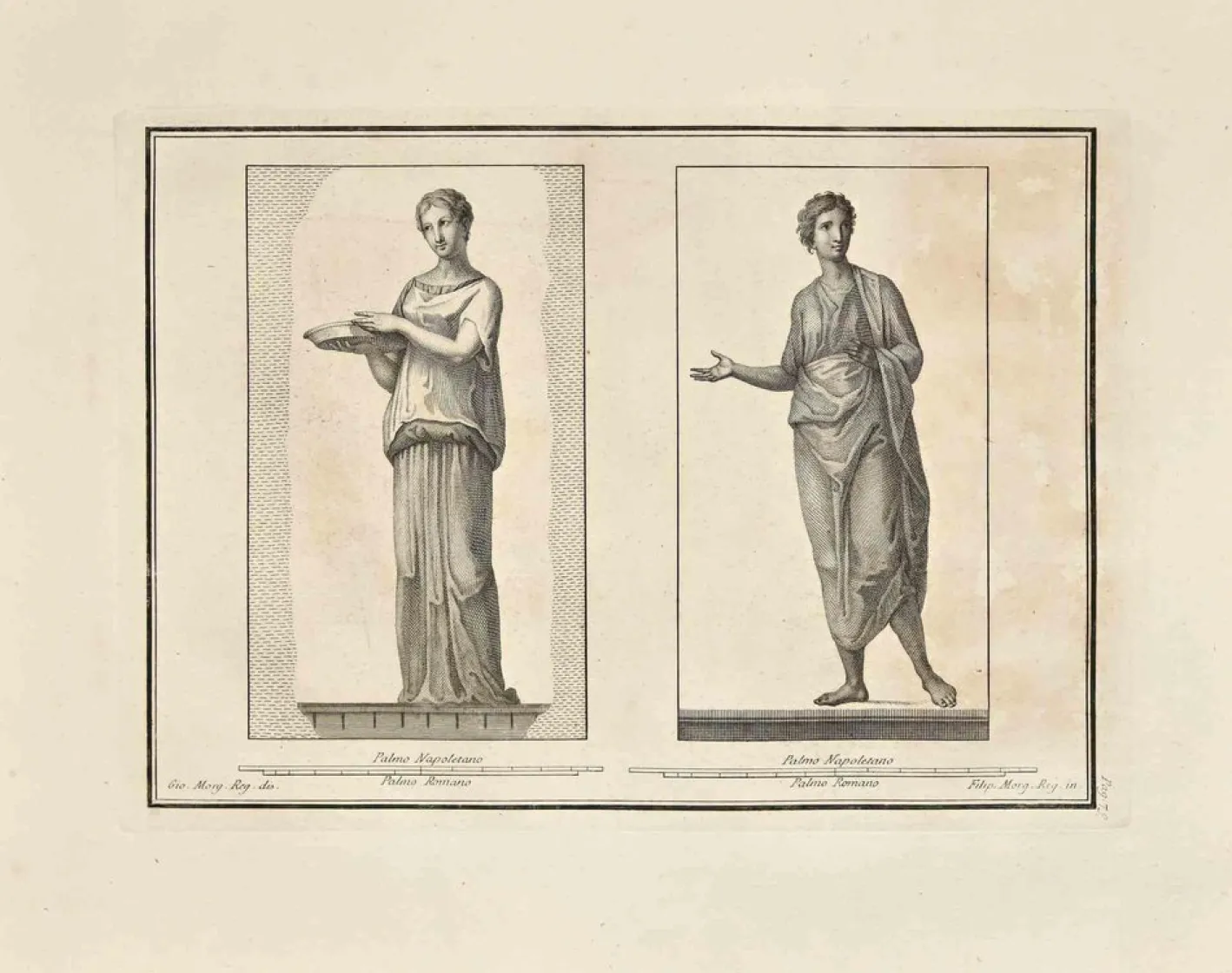 Giovanni Morghen, Antike Römische Schriftzeichen, Radierung, 18. Jh