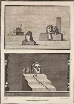 Giuseppe Aloja, Antike Römische Fresco Herculaneum, Radierung, 18. Jh