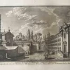 Giuseppe Vasi, Convento dei Padri di S.Bernardo, e Chiesa di S.Pudenziana, Spätes 1700er, Radierung