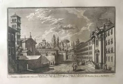 Giuseppe Vasi, Convento dei Padri di S.Bernardo, e Chiesa di S.Pudenziana, Spätes 1700er, Radierung