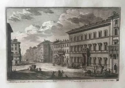 Giuseppe Vasi, Palazzo Colonna di Sciarra, Radierung, spätes 18. Jh
