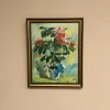 G. Källbom, Flower Motif in Pot, 1960s, Oil on Panel, Framed