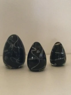 Glas Eier von Florea Silviu, 3er Set