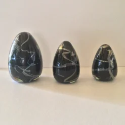 Glas Eier von Florea Silviu, 3er Set