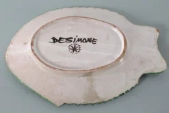 Glasierte Mid-Century Keramik Teller von De Simone, Italien, 1960er, 7 . Set