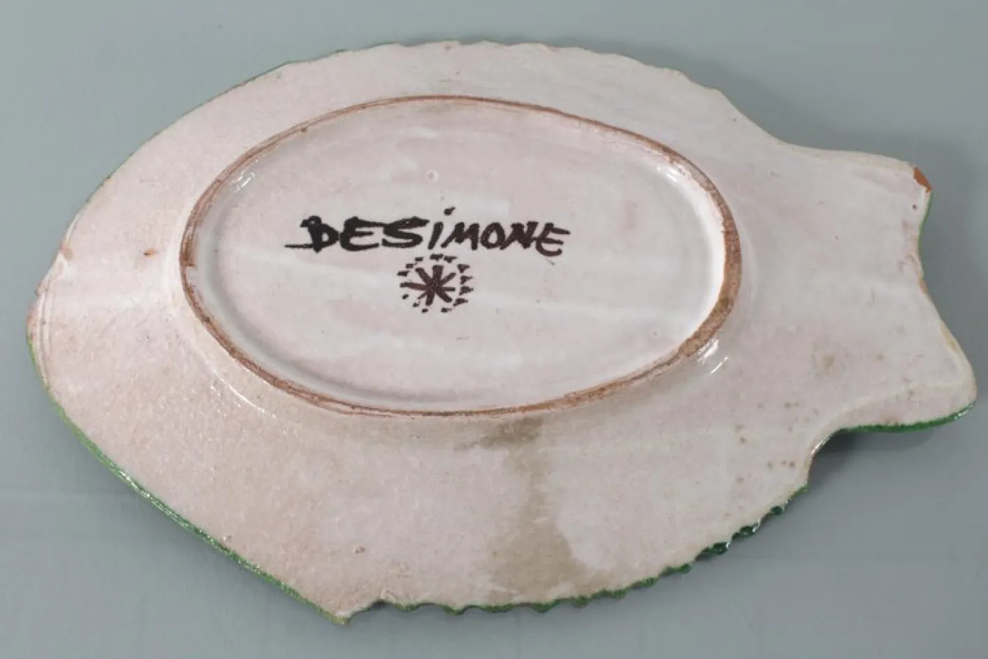 Glasierte Mid-Century Keramik Teller von De Simone, Italien, 1960er, 7 . Set