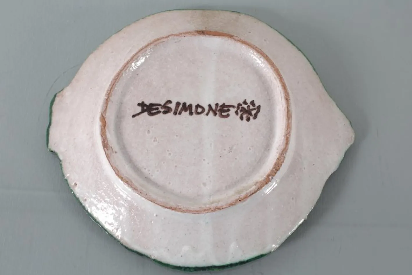 Glasierte Mid-Century Keramik Teller von De Simone, Italien, 1960er, 7 . Set