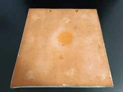 Glasierte Terrakotta Gefäß Fliesenplatte von Gustav Heinkel für Majolika Karlsruhe, 1970er