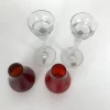 Glas Kerzenhalter von Gunnar Ander für Lindshammar, Schweden, 1950er, 2er Set