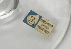 Glas Kerzenhalter von Gunnar Ander für Lindshammar, Schweden, 1950er, 2er Set