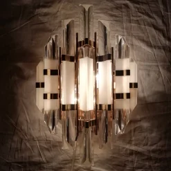 Glas Wandleuchte von Paolo Venini, 1970er
