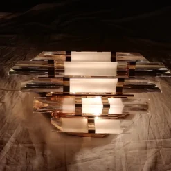 Glas Wandleuchte von Paolo Venini, 1970er