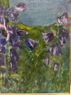 Gleb Savinov, Bluebells in the Garden, White Nights, 1990er, Öl