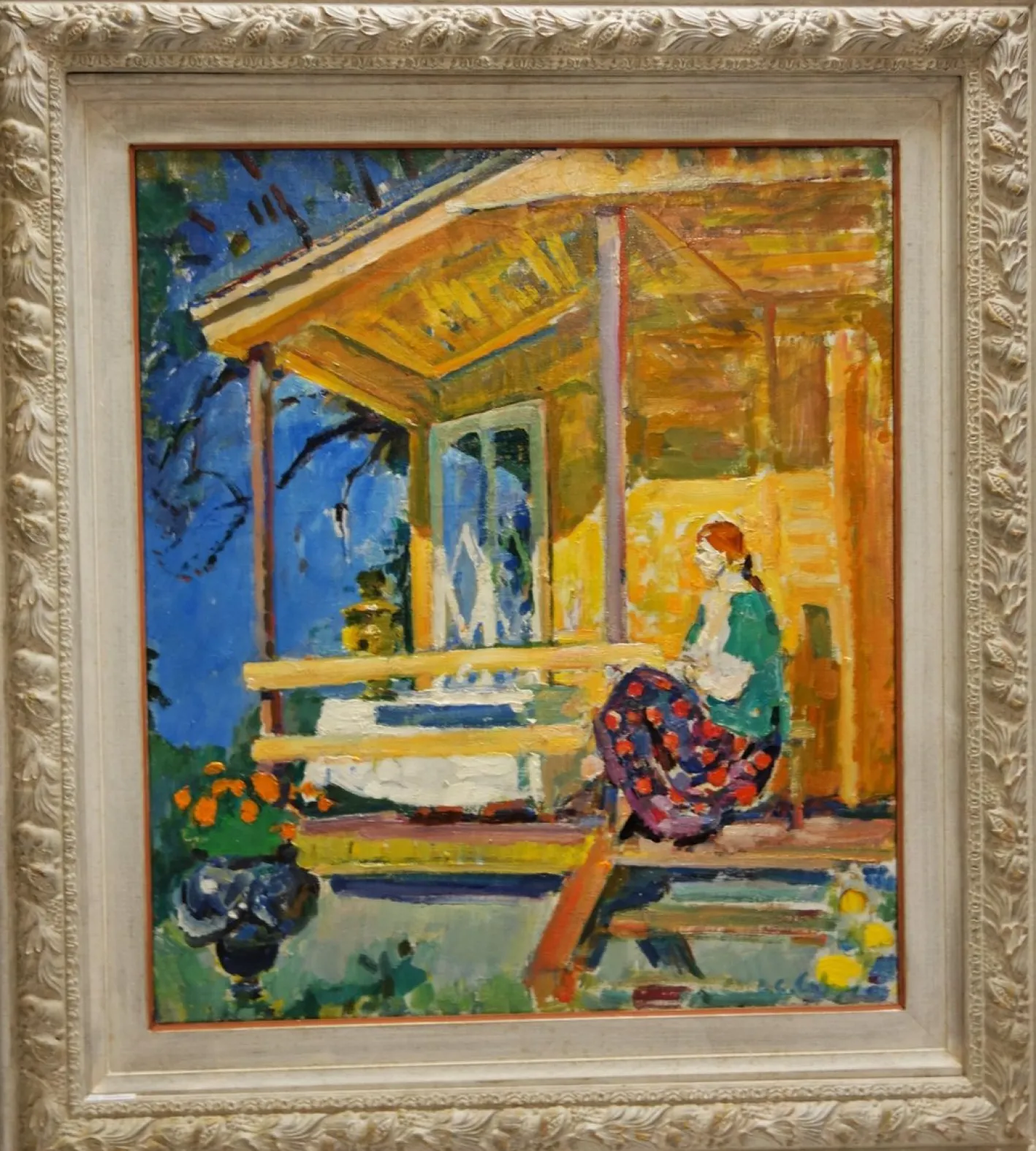 Gleb Savinov, Sunny Day in Dacia, 1990er, Öl auf Leinwand