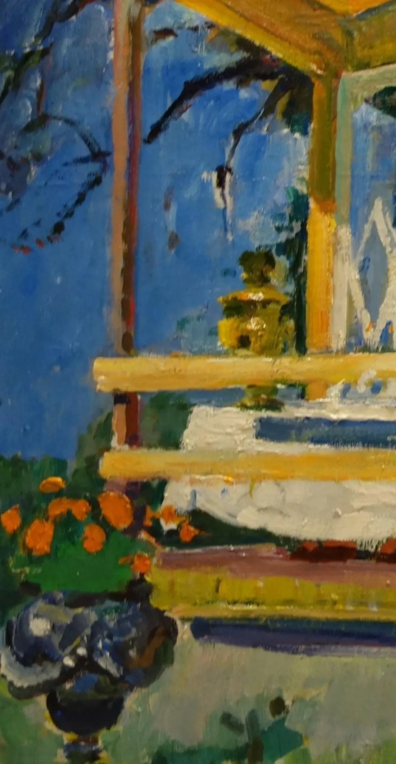 Gleb Savinov, Sunny Day in Dacia, 1990er, Öl auf Leinwand