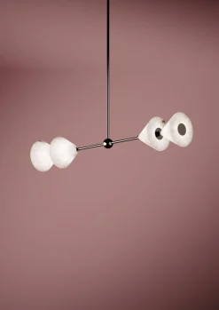 Glänzende schwarze Schleier Stehlampe von Alabastro Italiano