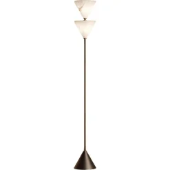 Glänzende schwarze Schleier Stehlampe von Alabastro Italiano