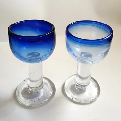 Gläser mit Füßen von Viivi-Ann Keerdo für Koppel-Keerdo Glas Studio, 1999, 2er Set