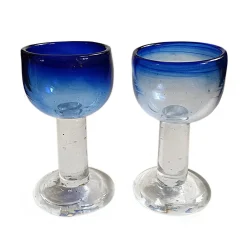 Gläser mit Füßen von Viivi-Ann Keerdo für Koppel-Keerdo Glas Studio, 1999, 2er Set