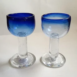 Gläser mit Füßen von Viivi-Ann Keerdo für Koppel-Keerdo Glas Studio, 1999, 2er Set