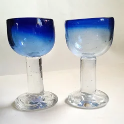 Gläser mit Füßen von Viivi-Ann Keerdo für Koppel-Keerdo Glas Studio, 1999, 2er Set