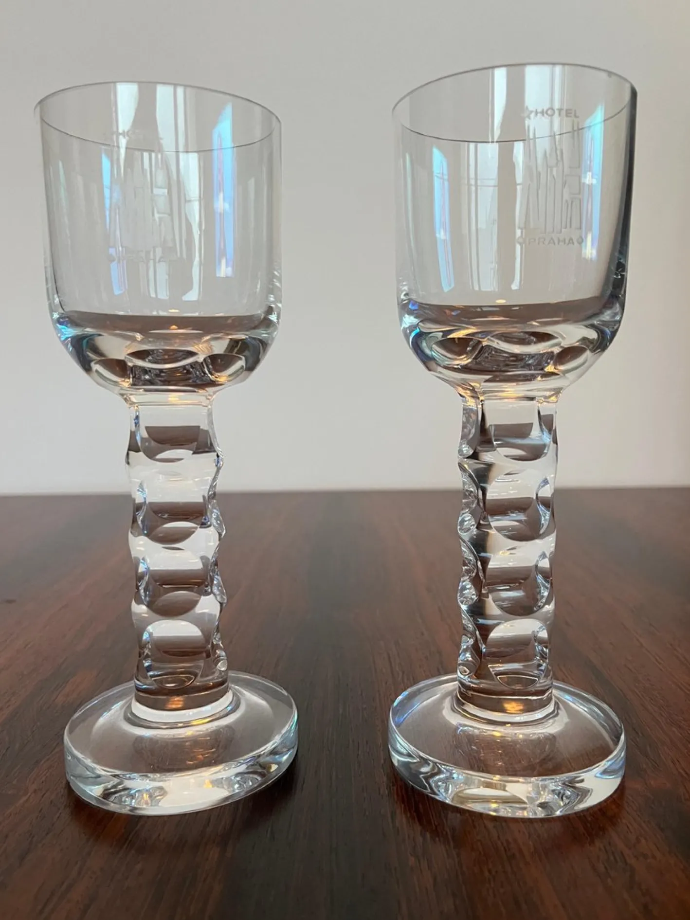 Gläser von Moser für Hotel Prag, 1970er, 7er Set