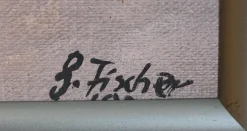 Günter Fischer, Spandau Westbahnhof in Berlin, 20. Jh., Öl auf Leinwand, gerahmt