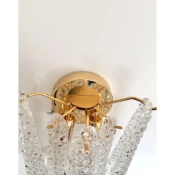 Goldene Italienische Wandleuchte mit Conchiglie Murano Glas von Simoeng für Simoeng