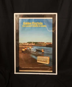 Goldenes Vintage Virginia Werbeplakat, 1970er