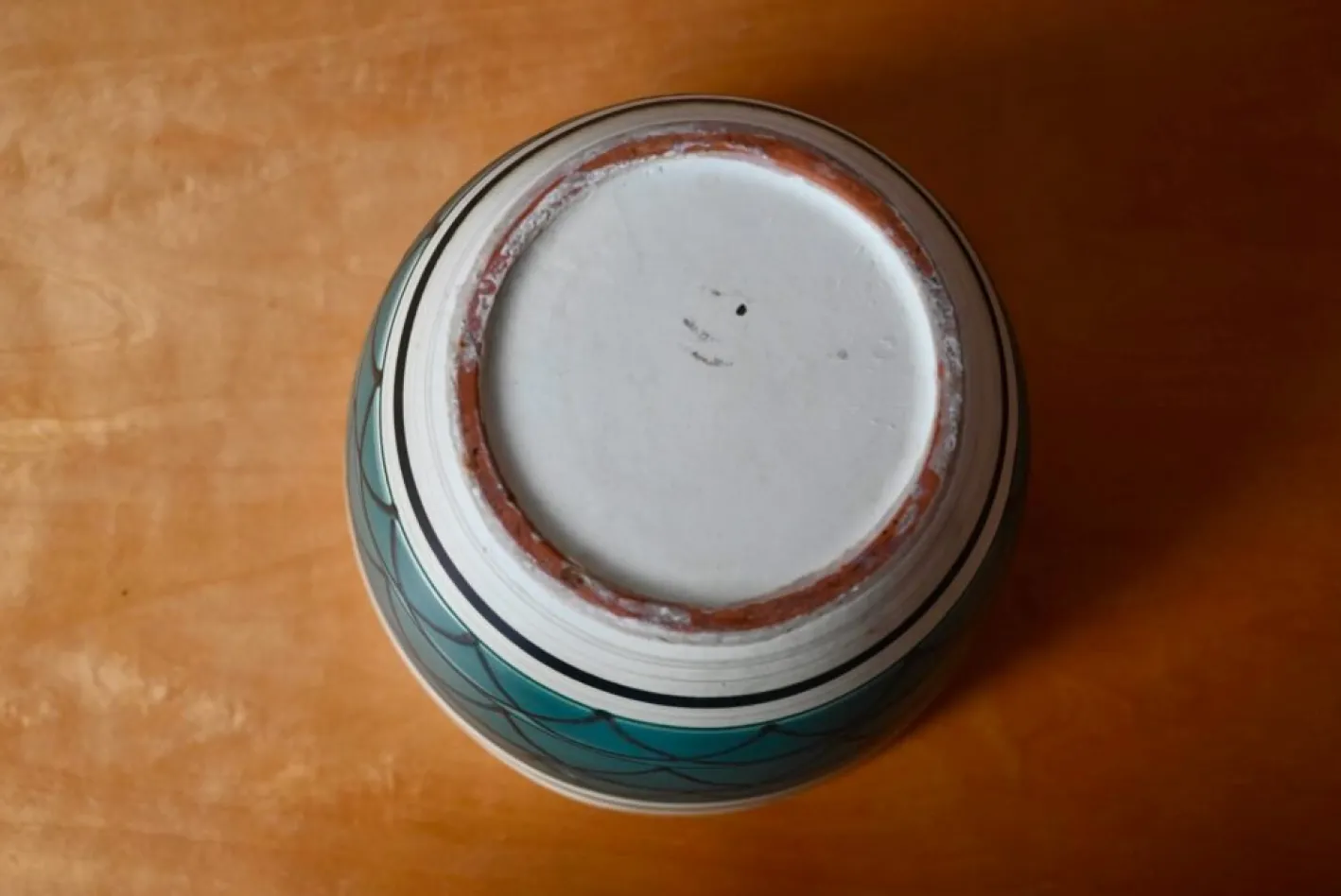 Grafischer grüner Keramik Pot Cache von Scheurich, 1970er