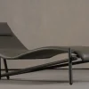 Graue Donovan Chaiselongue aus Leder von Giuseppe Vigano für Cattelan, Italien, 2000er
