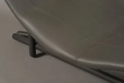 Graue Donovan Chaiselongue aus Leder von Giuseppe Vigano für Cattelan, Italien, 2000er