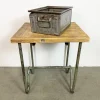Graue industrielle Vintage Werkbank, 1960er