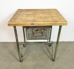 Graue industrielle Vintage Werkbank, 1960er