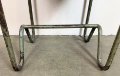 Graue industrielle Vintage Werkbank, 1960er