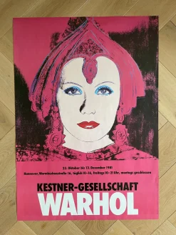 Greta Garbo Poster im Stil von Andy Warhol für Kestner-Gesellschaft Hannover, 1981