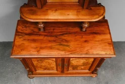 Gründerzeit Sideboard aus Nussholz mit Spiegelplatte, 1800er