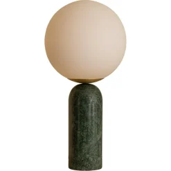 Grüne Atlas Tischlampe aus Marmor & Messing von Simone & Marcel