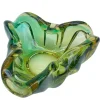 Grüne handgeformte Glasschale