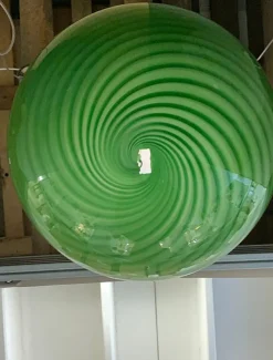 Grüne Hängelampe aus Muranoglas von Simoeng